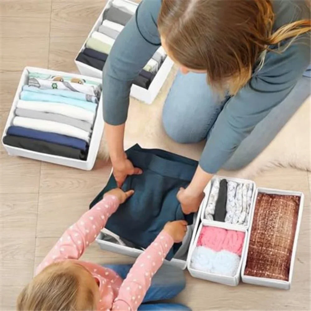 Drawer Organizer 16 Pack Fabric Clothing Storage Dividers Underwear Bras Socks
